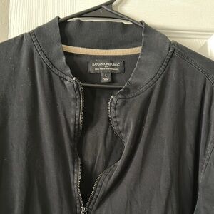 Banana Republic Black Bomber Jacket